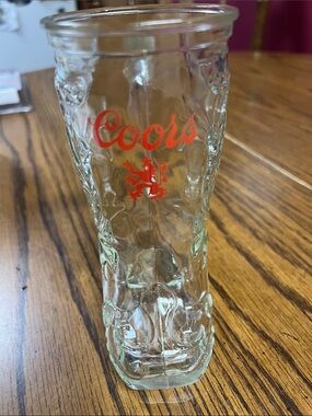 Coors Clear Glass Beer Pint with Red Logo